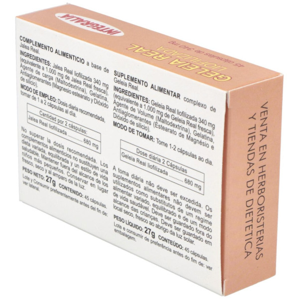 Integralia Jalea Real Cap Liofilizada 45 Cápsulas