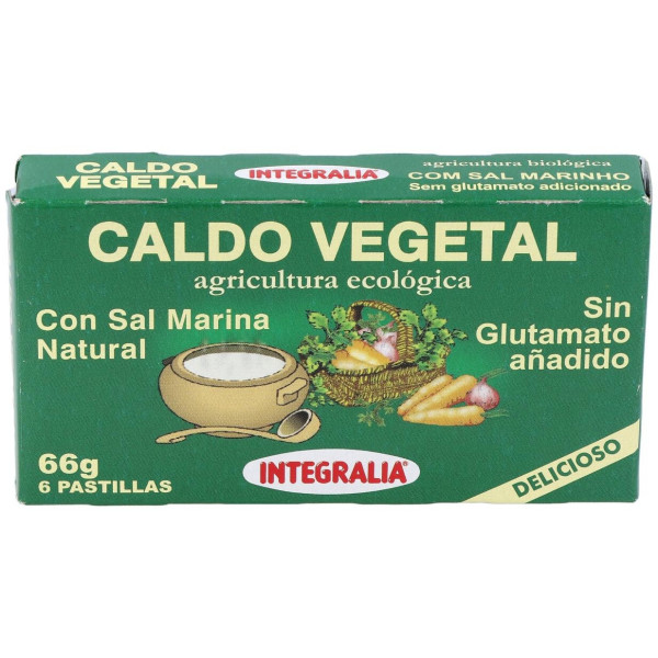 Caldo Vegetal Eco Con Sal Marina Natural 6Pastilla
