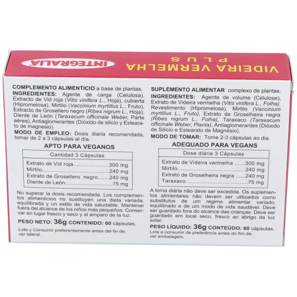 Integralia Vid Roja Plus 60Caps