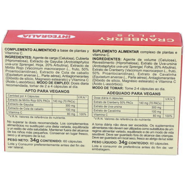 Integralia Cranberry Plus 60Caps