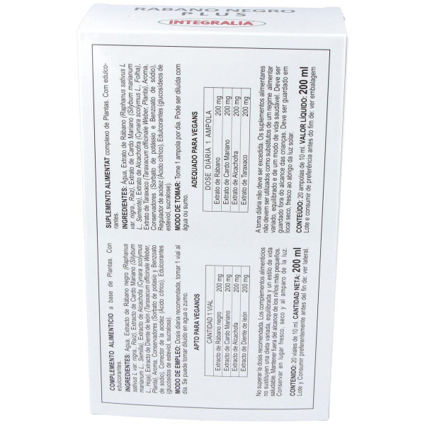 Integralia Rabano Negro Plus 20X10Ml