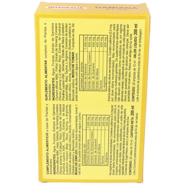 Integralia Damiana Plus Líbido 20Uds