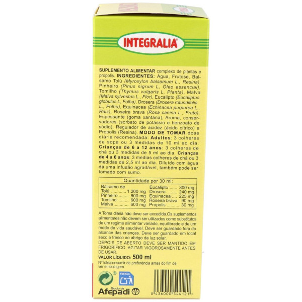 Integralia Jarabe Constifin Sin Azucar 500Ml