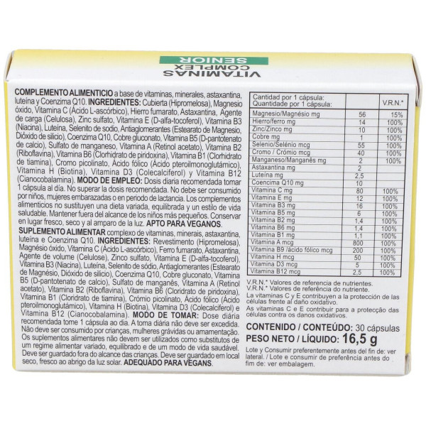 Integralia Vitaminas Complex Senior Complemento Alimenticio 30 C