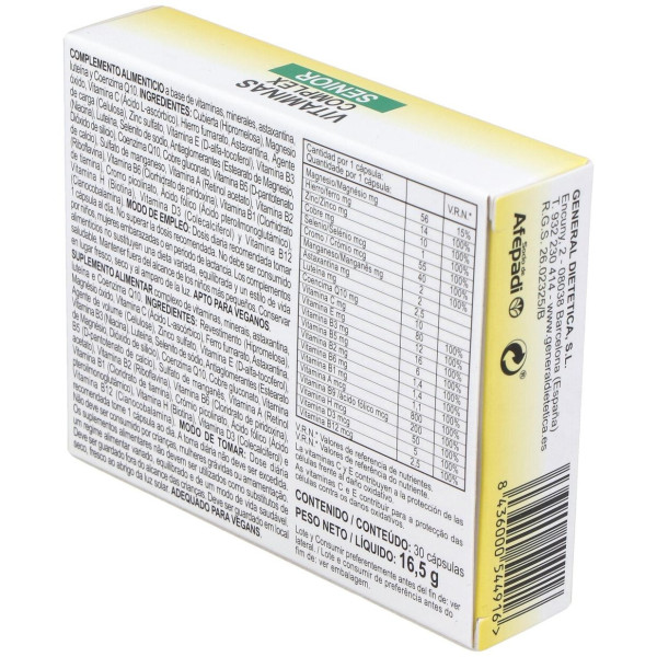 Integralia Vitaminas Complex Senior Complemento Alimenticio 30 C