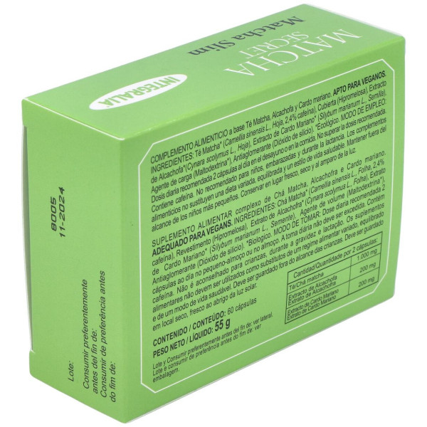 Té Matcha + Alcachofa + Cardo Mariano Integralia 60 Capsulas