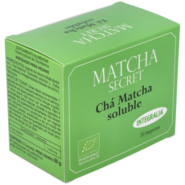 Té Matcha Ecologico Soluble Integralia 20 Sobres