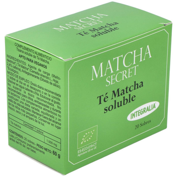 Té Matcha Ecologico Soluble Integralia 20 Sobres