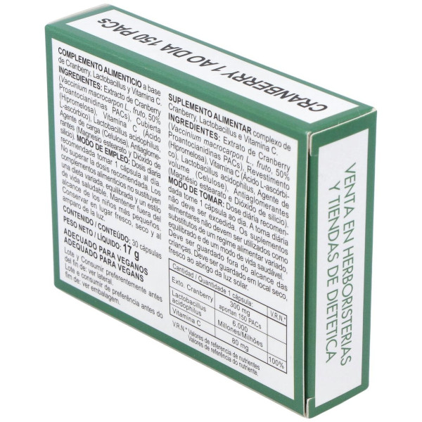 Cranberry 1 Al Dia 150Pacs 30Cap.