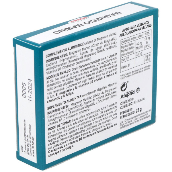 Magnesio Marino Con Vit. B6 30Cap.