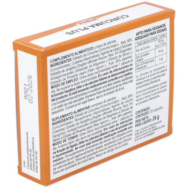 Integralia Curcuma Plus Con Pimienta Negra Y Jengibre 30Caps