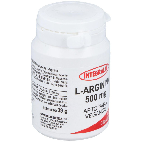 Integralia Arginina 500Mg 60Caps