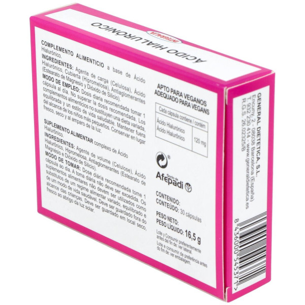 Integralia Ácido Hialurónico 120Mg 30Caps