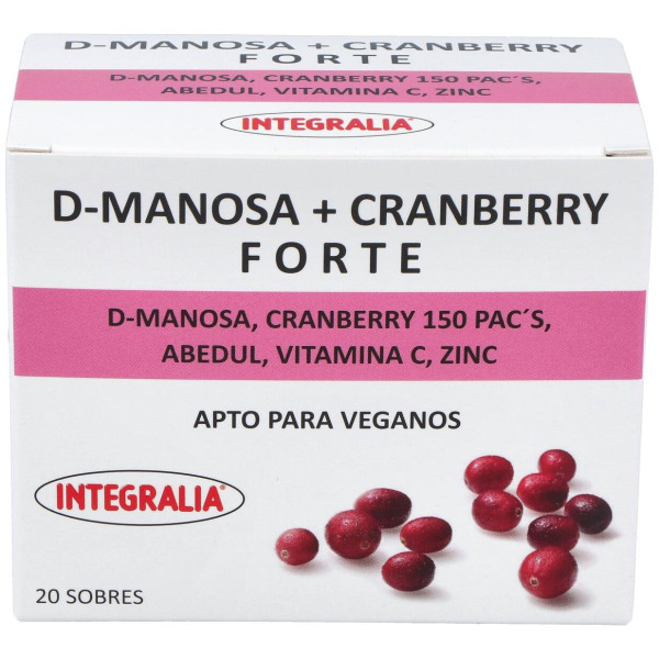 Integralia D-Manosa+Cranberry Forte Abedul Vit C Zinc 20 Sobres