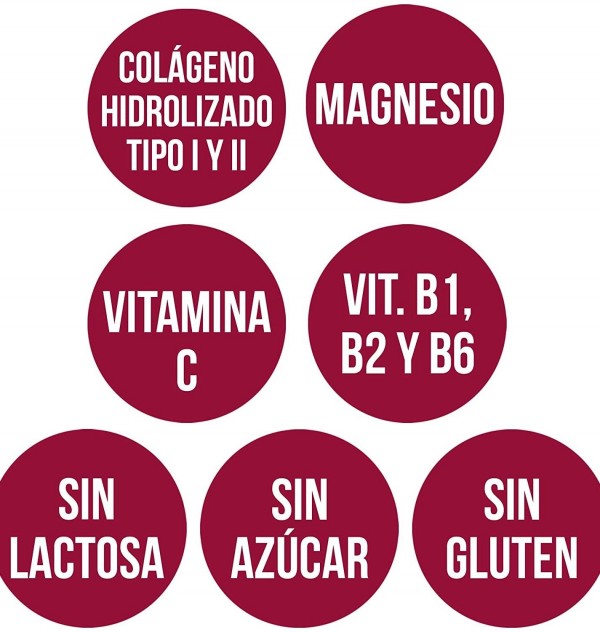 Colageno Con Magnesio + Vit C + Vit B1, B2 Y B6 Polvo Sabor Fresa, 350 g. - Ana Maria Lajusticia