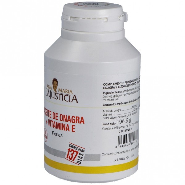 Ana Maria Lajusticia Aceite De Onagra + Vitamina E 275 Perlas