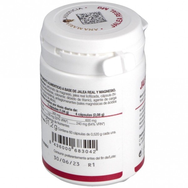 Ana María Lajusticia Jalea Real Con Magnesio, 60 Cápsulas