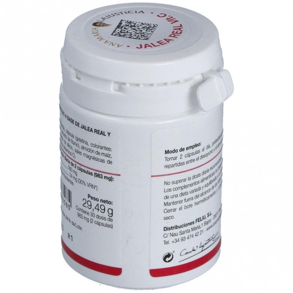 Ana María Lajusticia Jalea Real Con Vitamina C, 60 Cápsulas