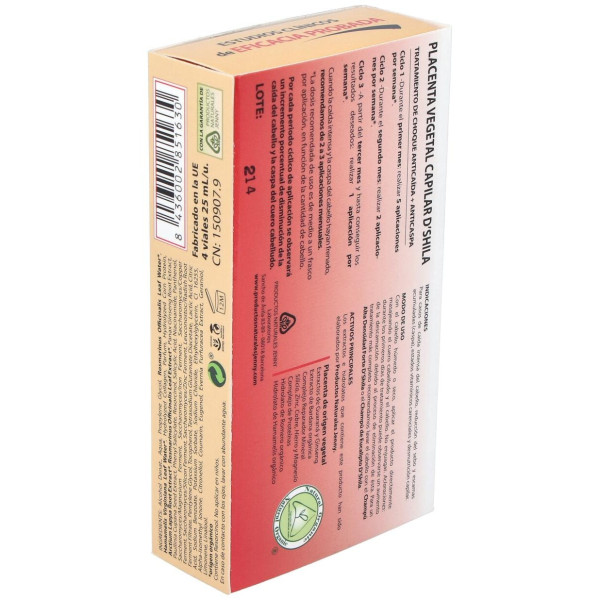 D'Shila Placenta Capilar Vegetal Plus Forte 4X25Ml