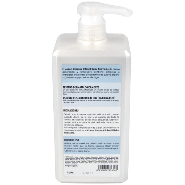 Baby Shova De Jabon Champu Infantil Aloe 1Litro