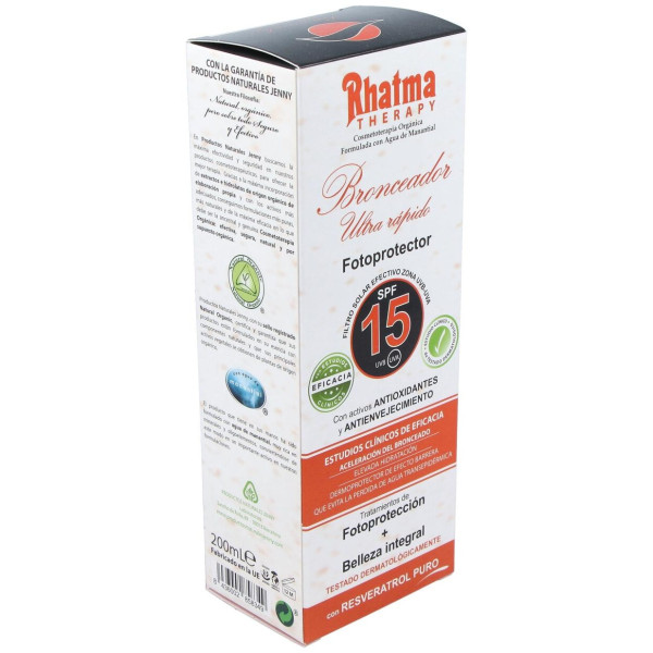 Rhatma Bronceador Solar Ultra Rapido Spf15 200 Ml