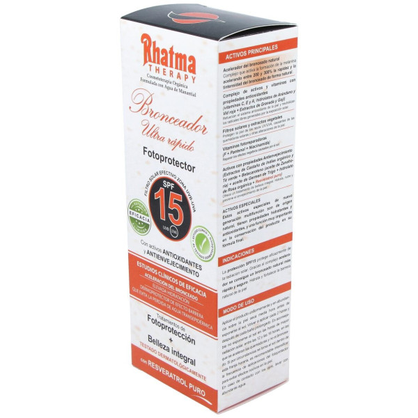 Rhatma Bronceador Solar Ultra Rapido Spf15 200 Ml