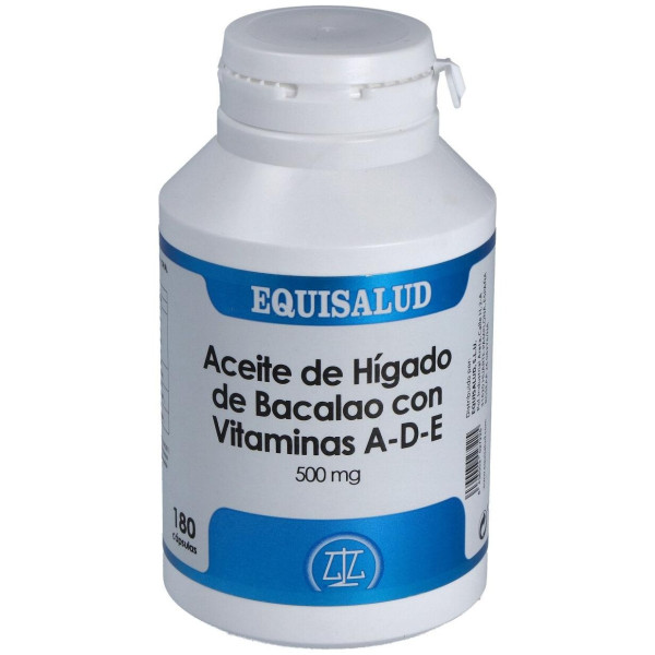 Equisalud Aceite Higado De Bacalao Con Vitaminas Ade 500Mg 180 Perlas