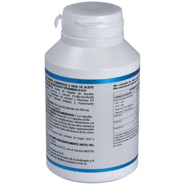 Equisalud Aceite Higado De Bacalao Con Vitaminas Ade 500Mg 180 Perlas