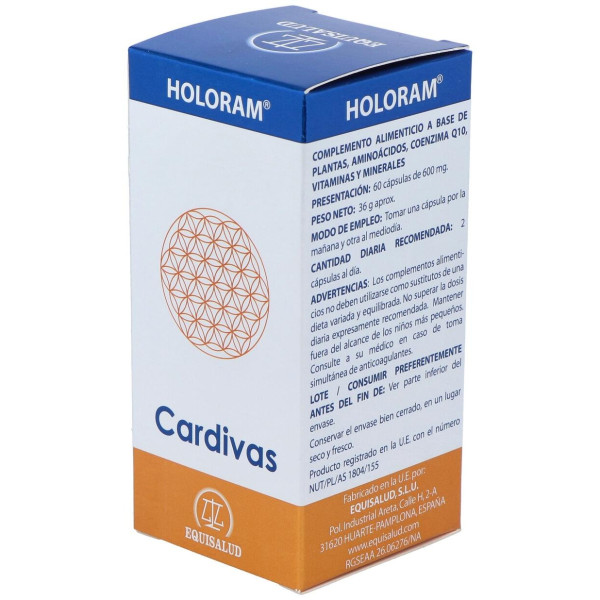 Equisalud Holoram Cardivas 60Caps