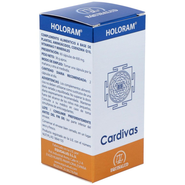 Equisalud Holoram Cardivas 60Caps