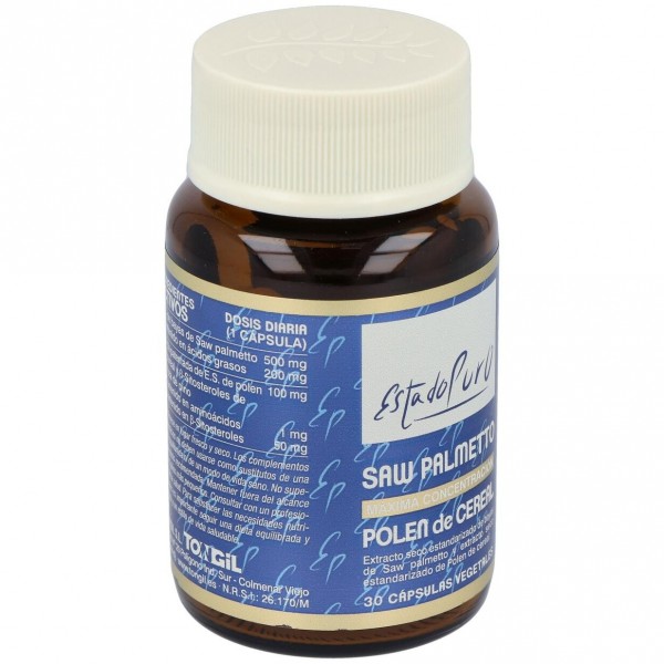 Tongil Estado Puro Saw Palmetto Polen De Cereal 30Caps