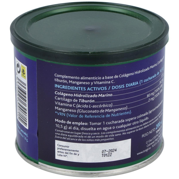 Colageno Marino Con Cartilago De Tiburon 200Gr.