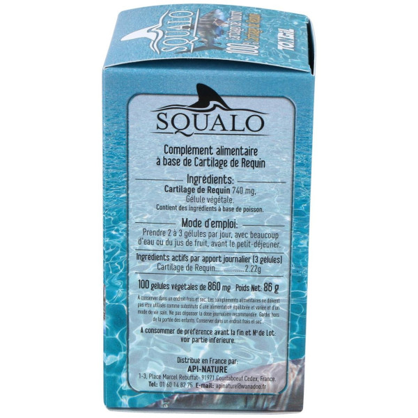 Squalo Cartilago De Tiburon Puro 750Mg. 100Cap.