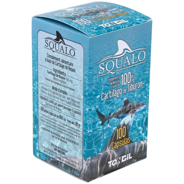 Squalo Cartilago De Tiburon Puro 750Mg. 100Cap.
