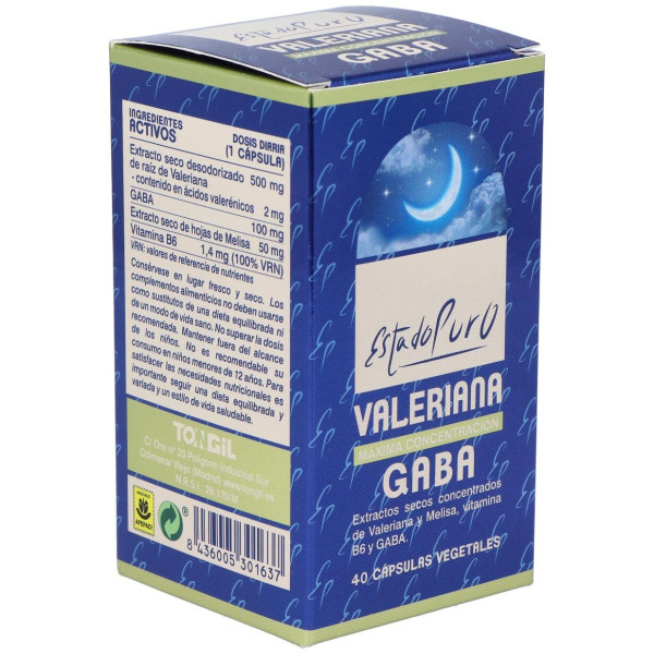 Tongil Estado Puro Valeriana Gaba 40Caps