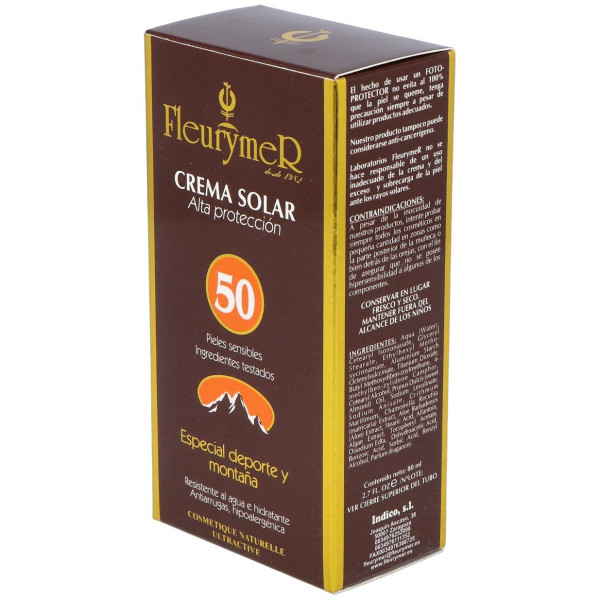 Fleurymer Crema Solar Facial Spf-50 Montaña