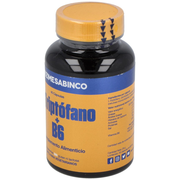 Enzime Sabinco L Triptofano 500Mg 45Caps