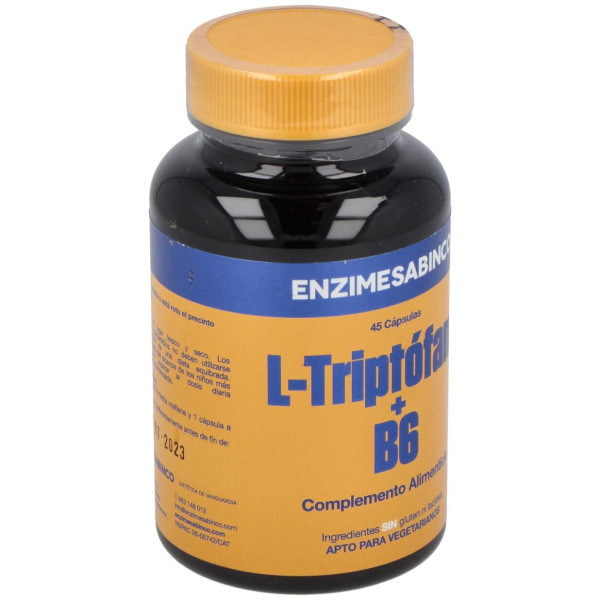 Enzime Sabinco L Triptofano 500Mg 45Caps