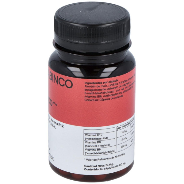 Enzime Sabinco B6 + B12 + Acido Folico Metiladas 60Caps