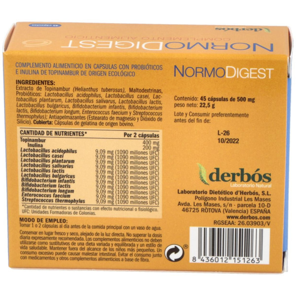 Derbos Normodigest 45Cáps