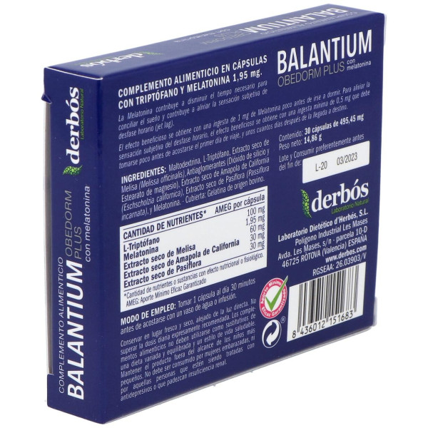 Balantium Obedorm Plus 30Cap.