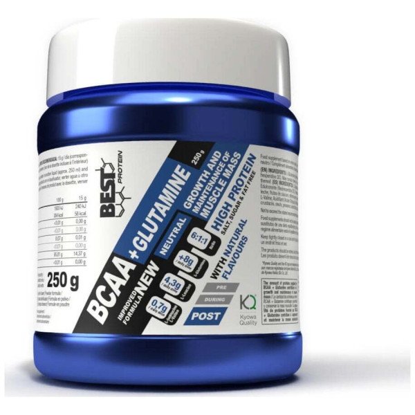 Best Protein Bcaa+ Glutamina 6.1.1 Sin Sabor 250G