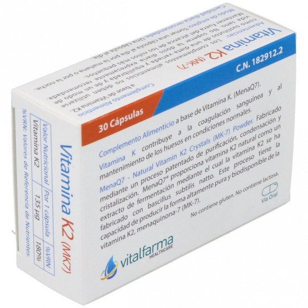 Vitalfarma Vitamina K2 135 Mcg 30 Capsulas