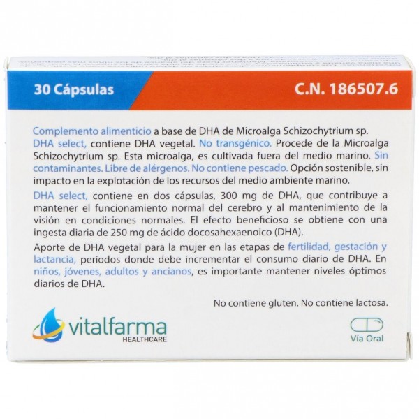 Vitalfarma Dha Select (Vegetal), 30 Cápsulas