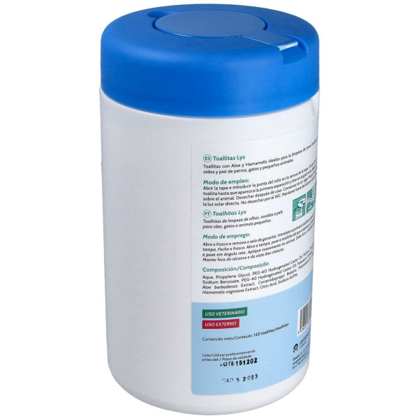 Toallitas Lys Piel Ojos Oidos Perros Y Gatos 120Ud