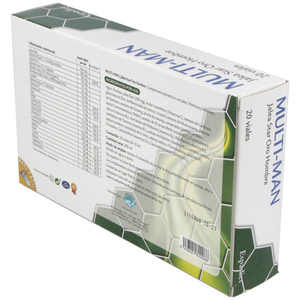 Espadiet Jalea Real Oro Hombre 20Uds