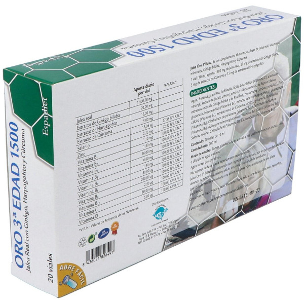 Espadiet Jalea Real Tercera Edad Oro 20Uds