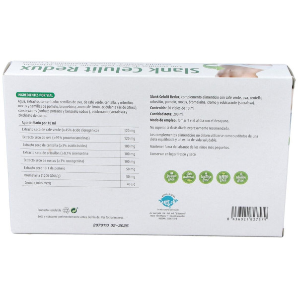 Reddir Slank Celulit Redux 20 Ampollas