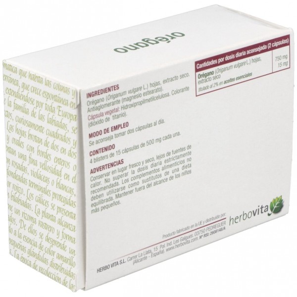 Oregano 60 Capsulas Herbovita