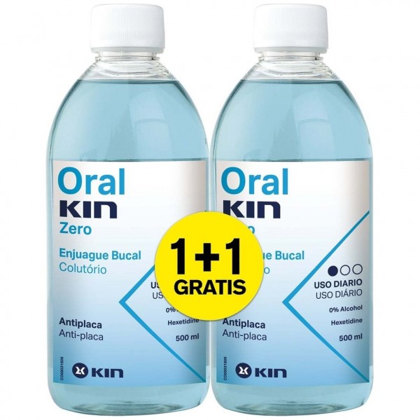 Oralkin Zero Pack Enjuague Bucal Antiplaca 500Ml+500Ml